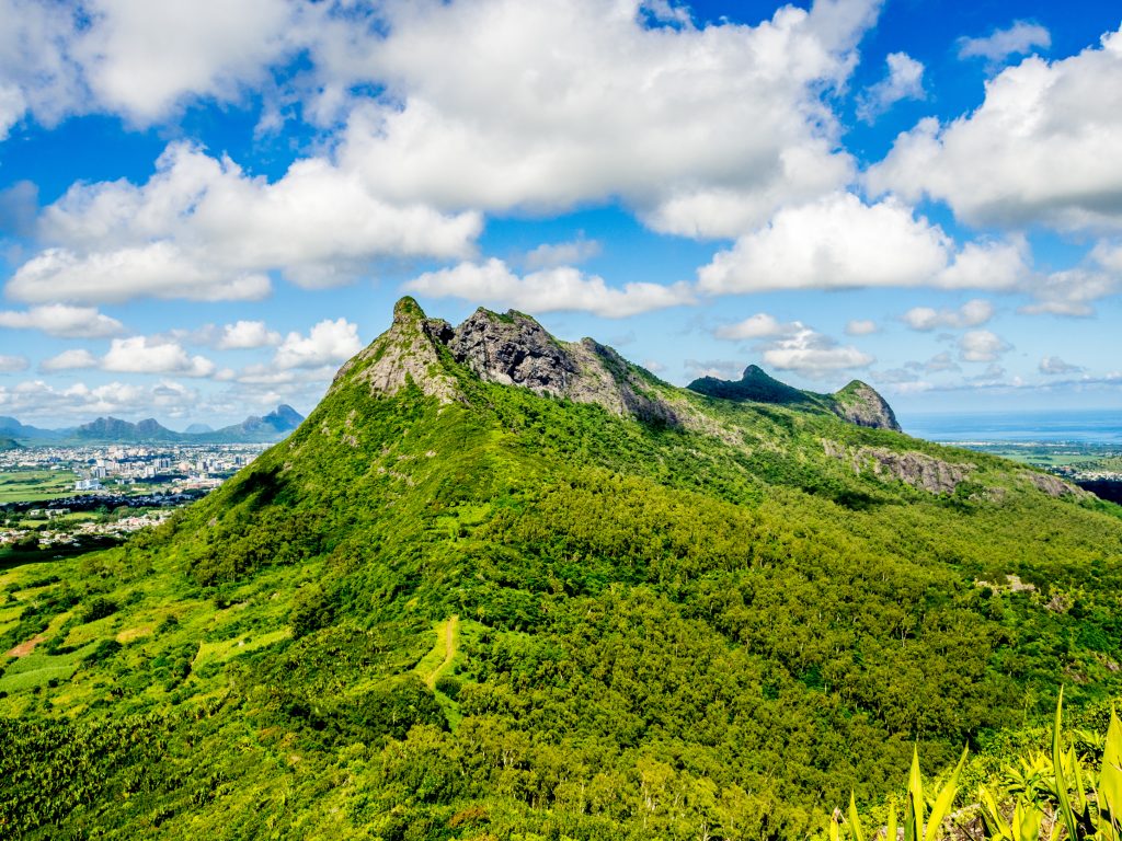 View From Le Pouce Mountain In Central Mauritius